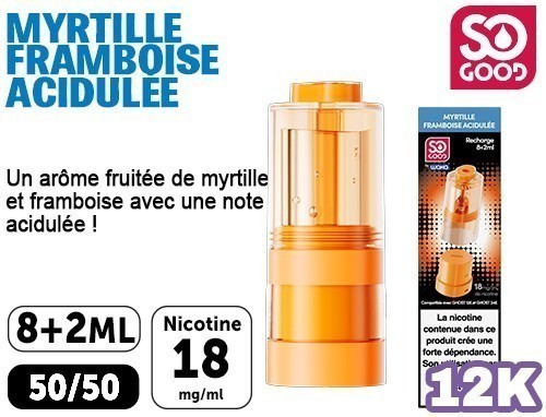 1 POD POUR GHOST MYRTILLE FRAMBOISE ACIDULÉE 18 MG