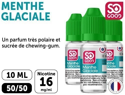 SO GOOD MENTHE GLACIALE 10 ML 16 MG ML (BTE3)