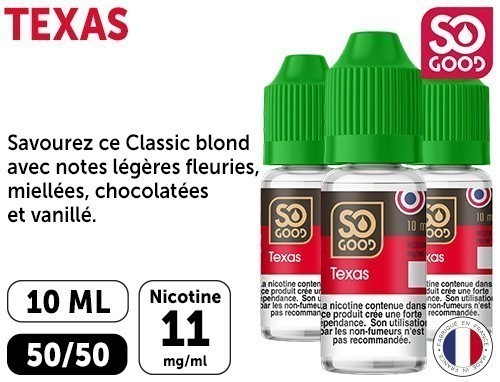 SO GOOD TEXAS 10 ML 11 MG ML (BTE3)