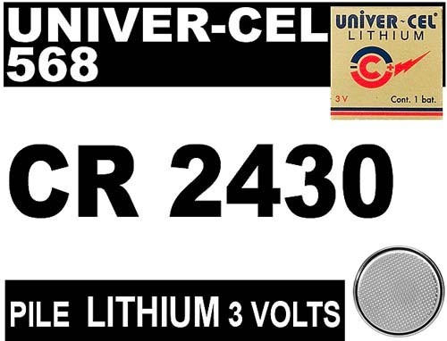PILE UNIVER-CEL LITHIUM 568 2430 3V (15)