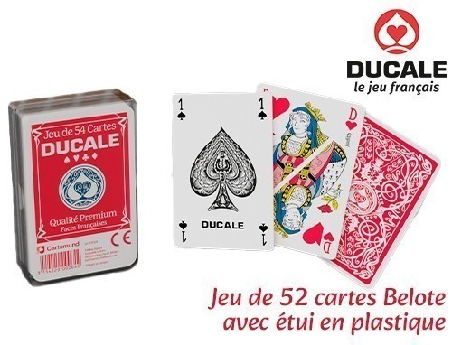 JEU 54 CARTES DUCALE ETUI PLASTIQUE (12)