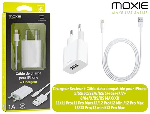 PACK CHARGEUR IPHONE 5 6 7   ADAPT SECTEUR (1)