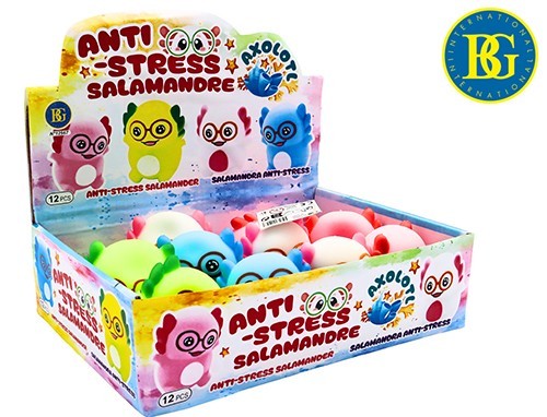 SALAMANDRE ANTISTRESS 8CM 4 COULEURS ASS (12)