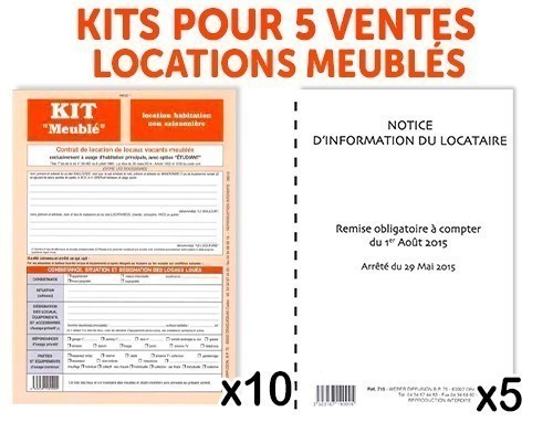 LOT DE 10 KITS HABITATION MEUBLE   5 NOTICES (1)