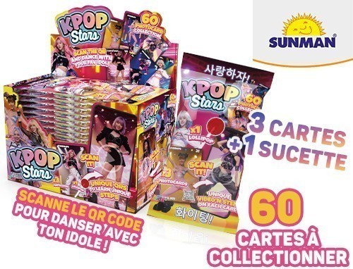 KPOP STARS BOOSTER 3 CARTES   1 SUCETTE (24)