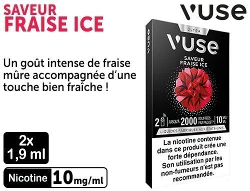2 CAPSULES ULTRA FRAISE ICE 10 MG ML