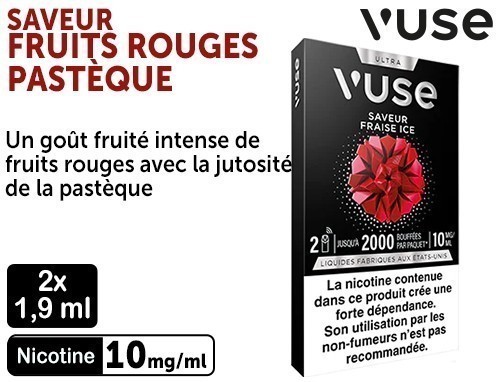 2 CAPSULES ULTRA FRUITS ROUGES PASTEQUE 10 MG ML