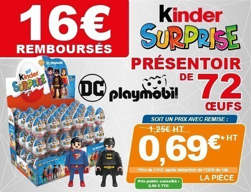 VENTE FLASH PRES 72 KINDER SURPRISE