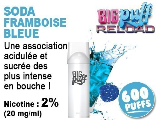BIG PUFF RELOAD 2 POD FRAMBOISE BLEUE 20 MG