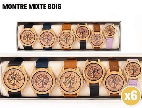 MONTRE MIXTE BOIS ASSORT (6)
