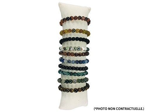 BRACELET PERLES PIERRE VERITABLES MIXTES (10)