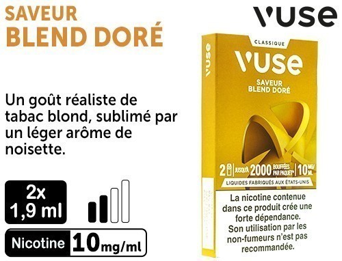 VUSE PRO BLEND DORÉE 10 MG 2 PODS
