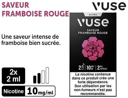 2 Capsules Ultra Framboise Rouge 10 Mg Ml