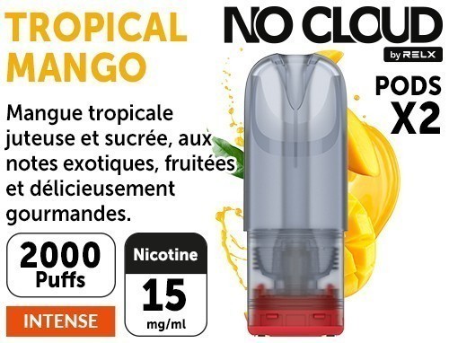 2 Pod No Cloud Tropical Mango Intense 15 Mg