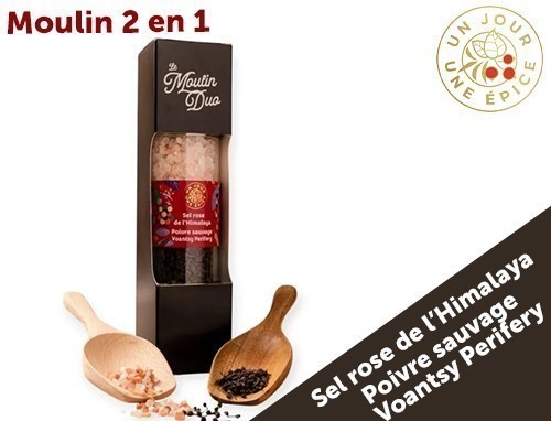 Moulin Duo Poivre Voansty Sel Rose Himalaya