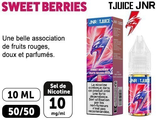 E-Liquide Jnr Tjuice Sweet Berries 10Mg